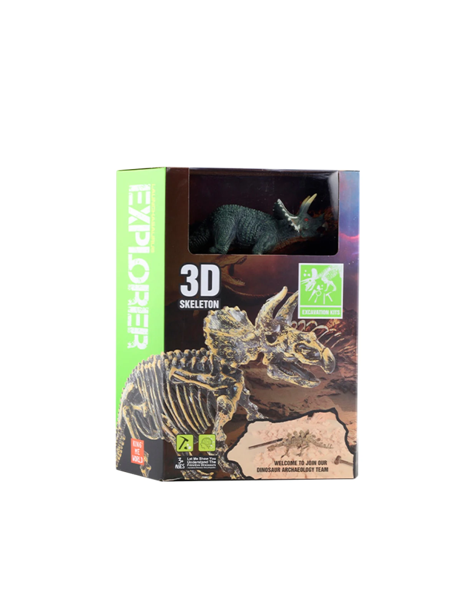Imex 49021 King Me World Launchasaurus Explorer Triceratops Excavation Kit