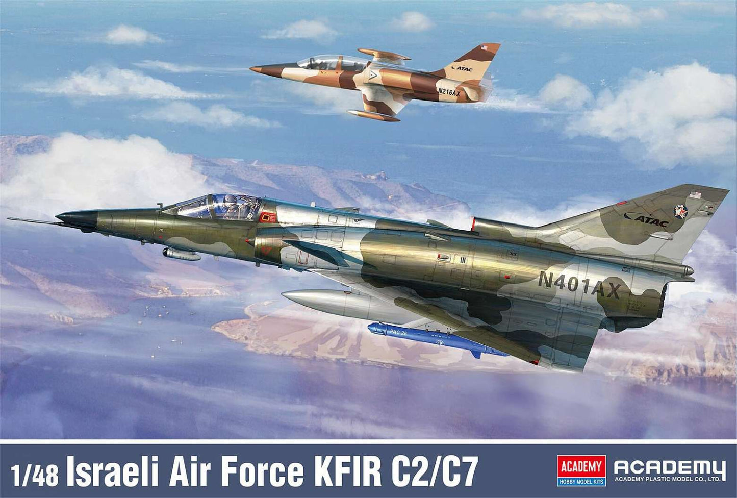 Academy 12365 1:48 Israel Air Force KFIR C2/C7 Aircraft Plastic Model Kit