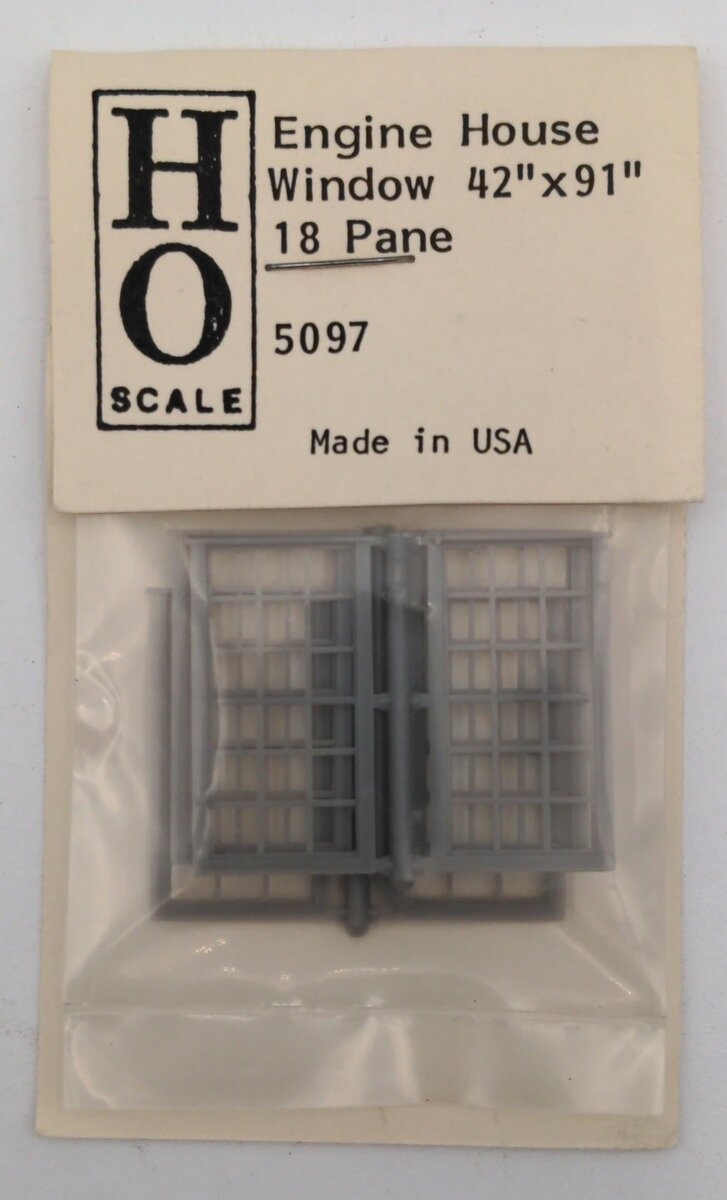 Grandt Line 5097 HO Engine House Window 42"x91" 18 Pane