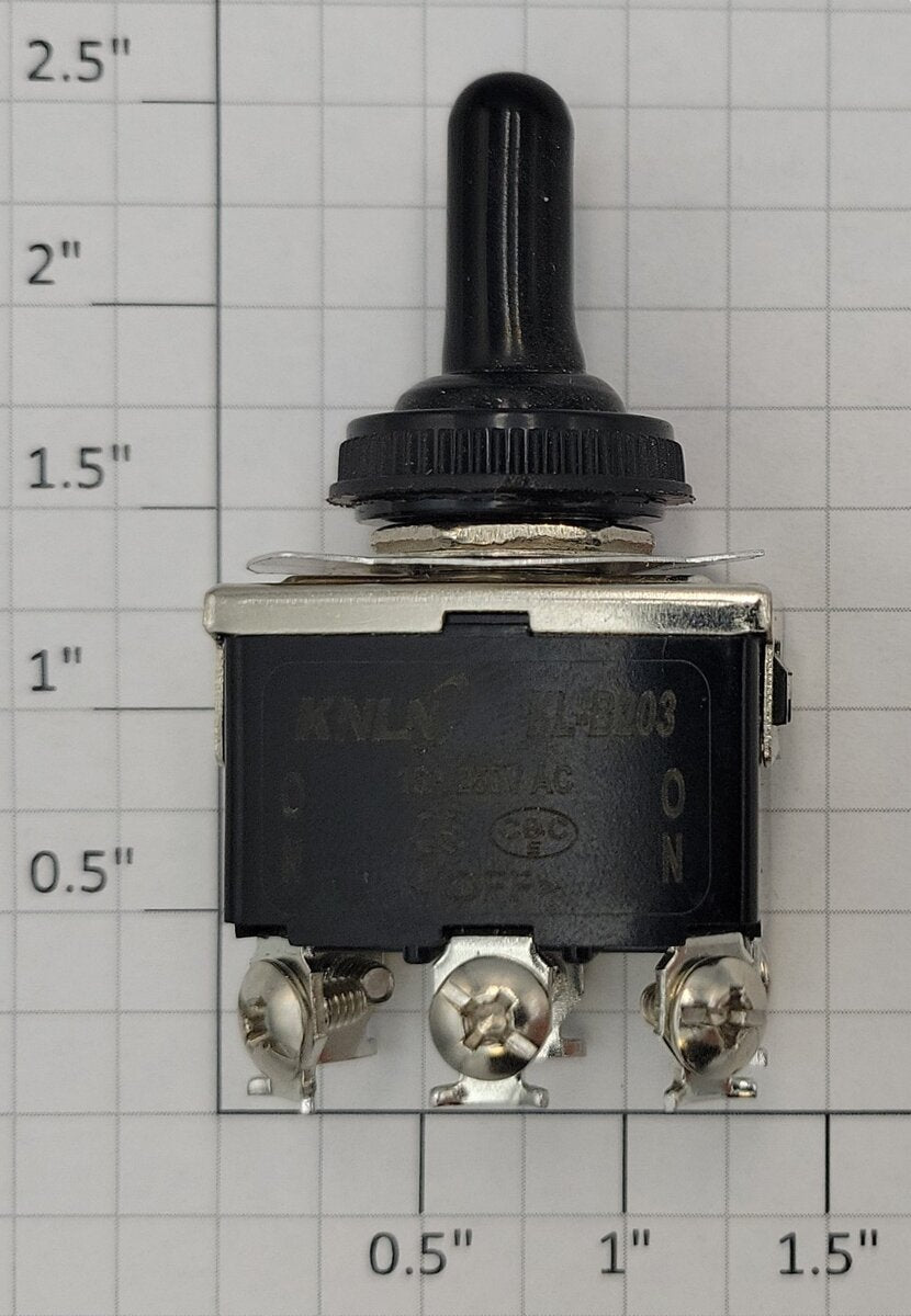 Knln KL-B203 On/Off/On 18 Amp 250 Volt Black Toggle Switch