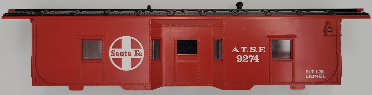 Lionel 9274-1 ATSF Red Plastic O Gauge Santa Fe Bay Window Caboose Shell