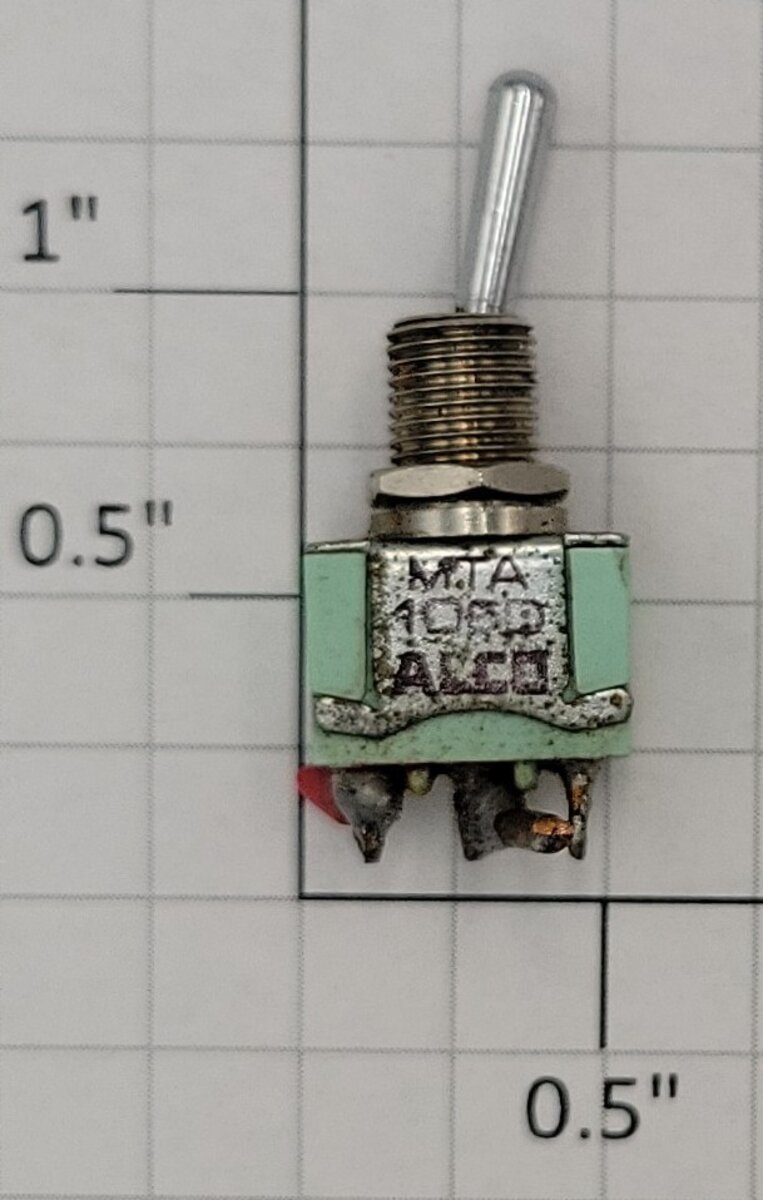 Alco Models MTA 106D DPDT 6A @ 125VAC or 3A @ 125VAC Mini On-Off Toggle Switch