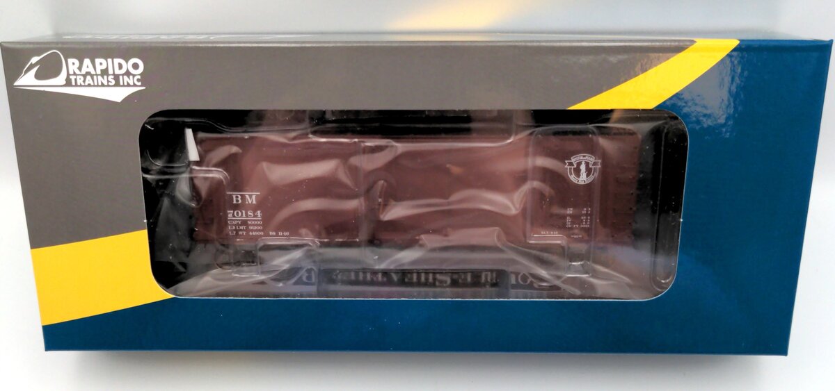 Rapido Trains 130101-2 HO Boston & Maine USRA D-S Boxcar #70184