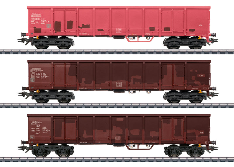 Marklin 47188 HO German Railroad DB AG Type Eanos-x High-Side Gondola (Set of 3)