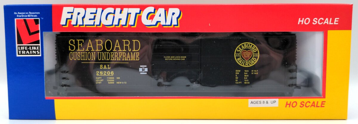 Life Like 8473 HO Seaboard 50' Box Car #28206