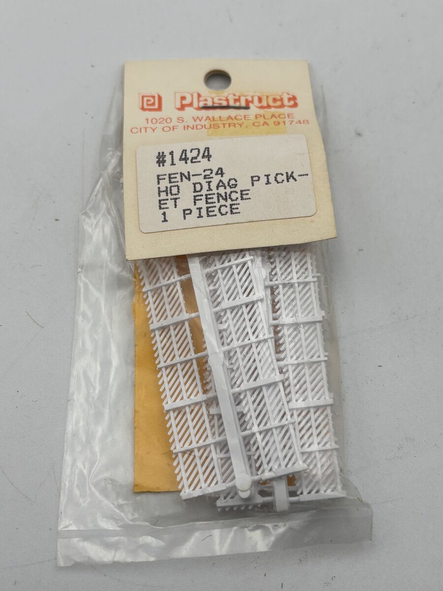 Plastruct 1424 HO Picket Fence Kit FEN-24 1 Piece
