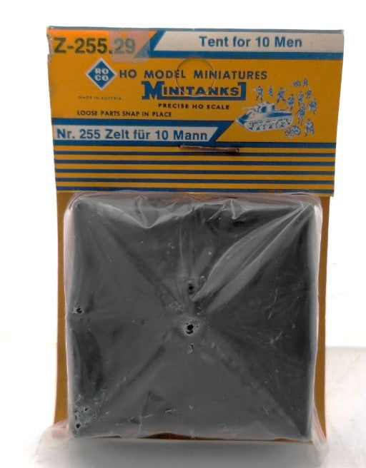 Roco Z-255.29 MiniTanks Military Green Plastic Tent for 10 Men