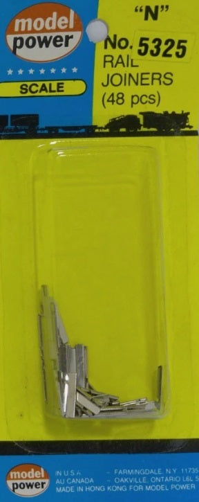 Model Power 5325 N Scale Rail Joiners Code 80 (Pack of 48)
