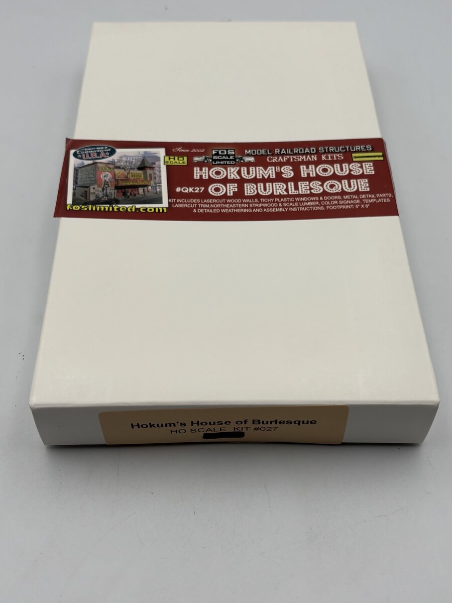 FOS Scale Limited 027 HO Scale Hokum's House Of Burlesque Build Kit