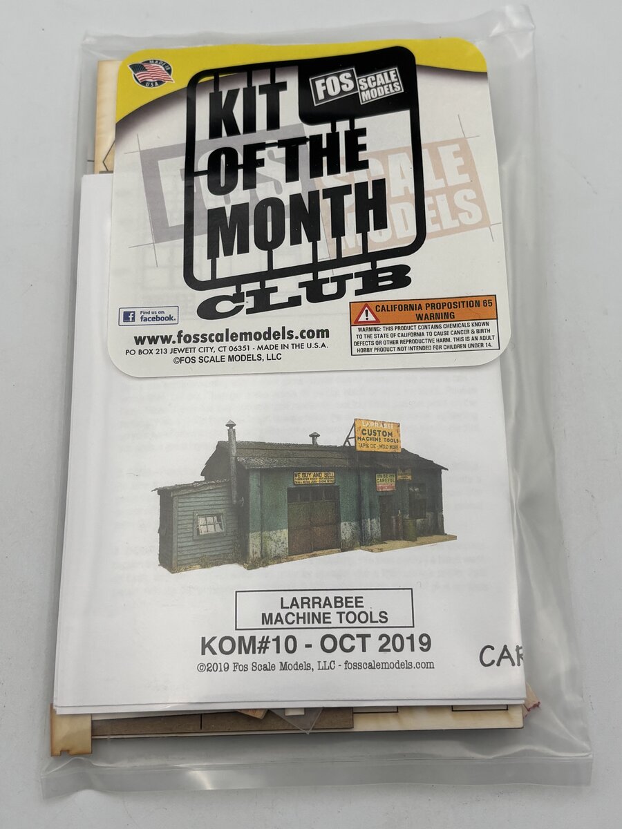 FOS Scale Limited KOM#10 HO Scale Larra Bee Machine Tools Build Kit
