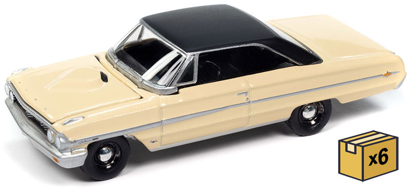 Auto World AWSP174-A-CASE 1:64 Sunshine Yellow 1964 Ford Galaxie 500XL Car