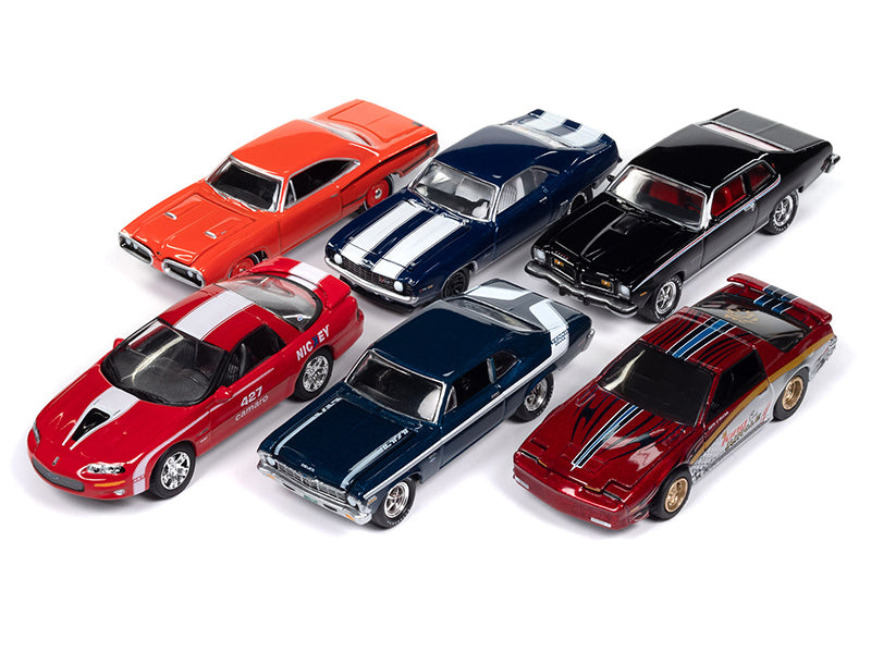 Johnny Lightning JLMC034-A-CASE 1:64 Muscle Cars 2025 Release 1A (Set of 6)