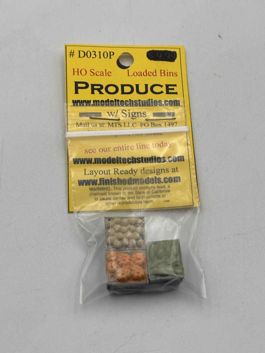 Model Tech Studios D0310P HO Scale Product Loaded Bins