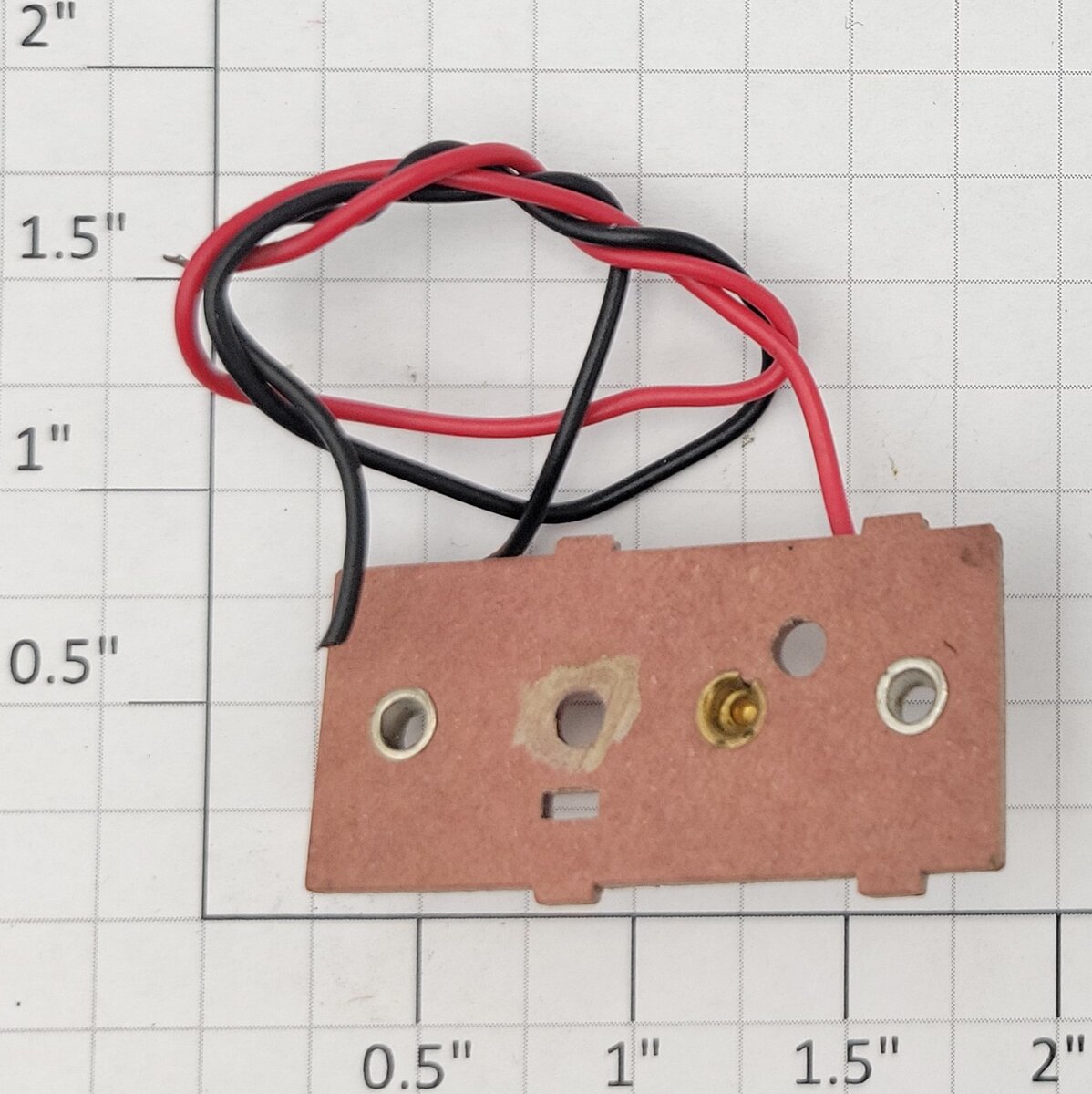 Lionel 711-129 O22 Red Switch Terminal Plate with Wires