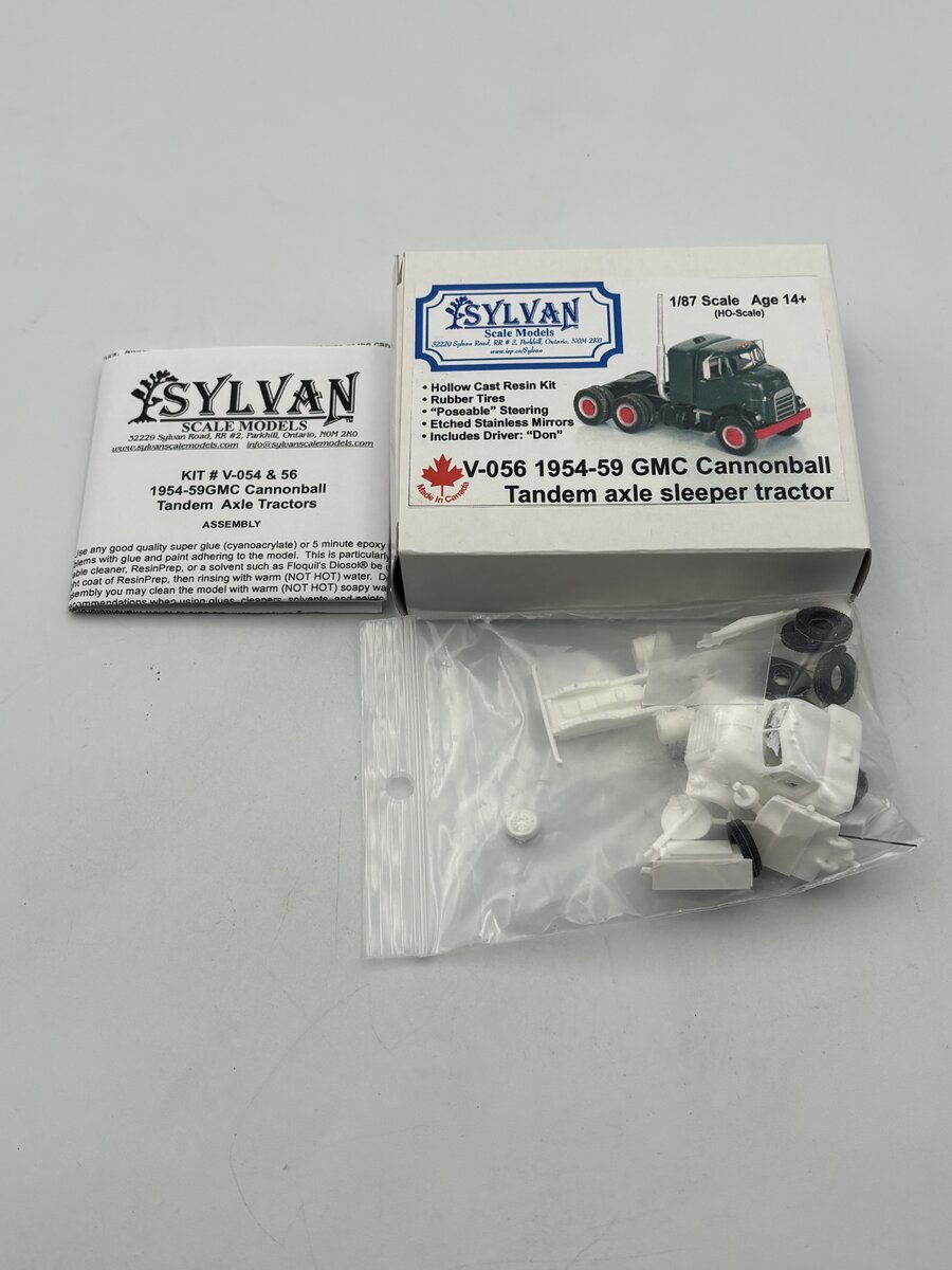 Sylvan Scale Models V-056 HO 1954-59 GMC Cannonball Tandem Axle Sleeper Cab