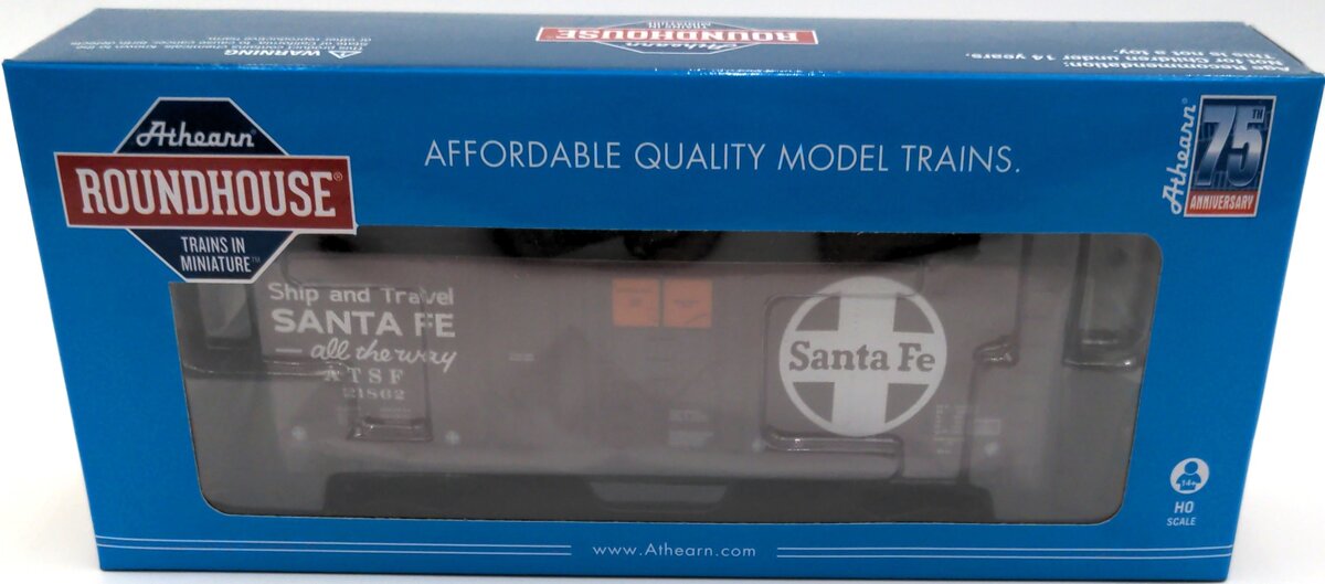 Athearn RND1002 Santa Fe 40' Grain Box Car #21862