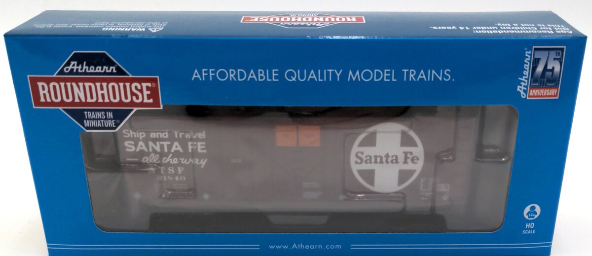 Athearn RND1000 Santa Fe 40' Grain Box Car #21840
