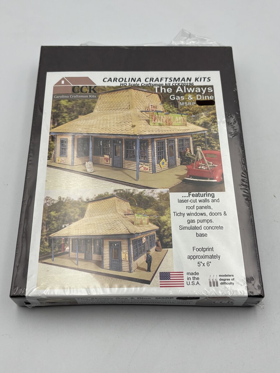Carolina Craftsman CCK20196 HO Scale The Always Gas & Dine Build Kit