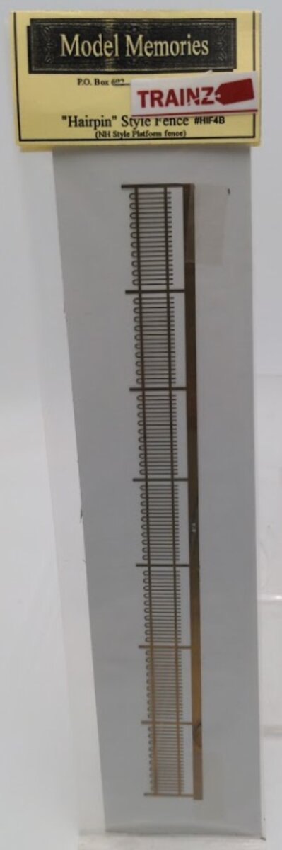 Model Memories HIF4B HO Scale Hairpin Style Iron Fence Brass Part