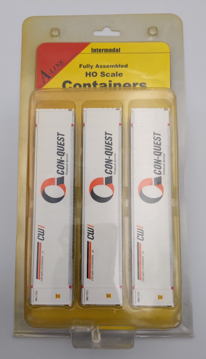 A-Line 30411-01 HO Con-Quest Premium Service Intermodal Assembled Containers