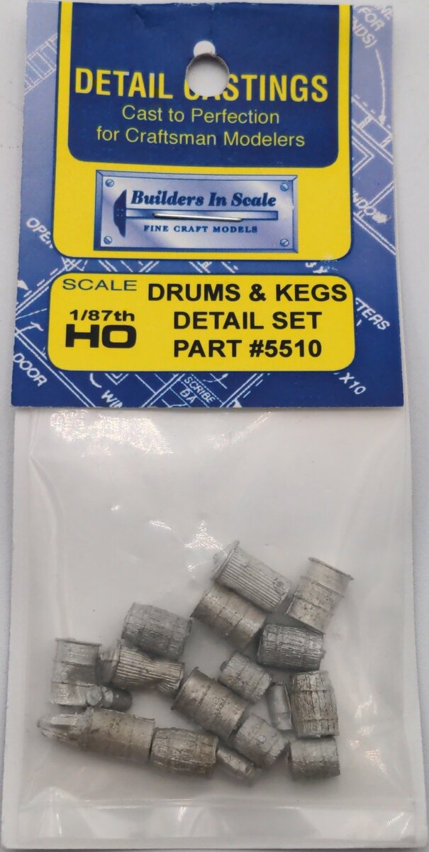 Builders-in-Scale 5510 HO Scale Drums & Kegs Detail Set