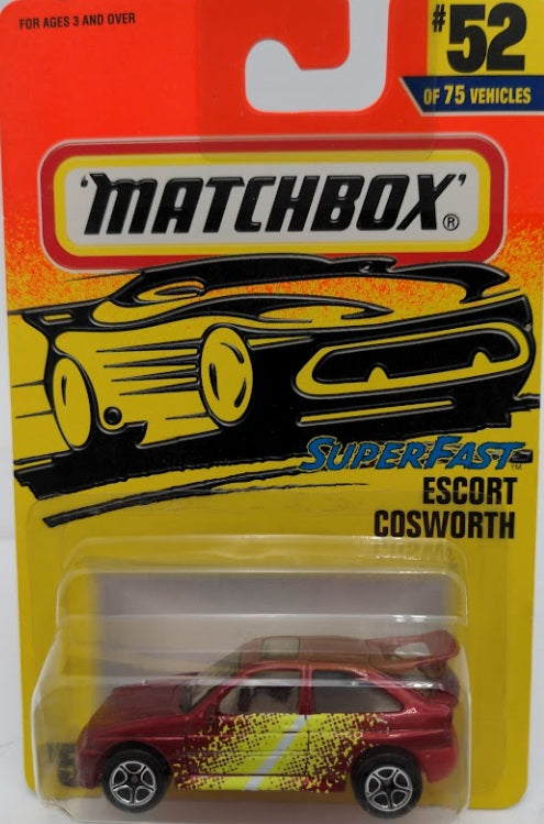 Matchbox 52 Super Fast Red Escort Cosworth Diecast Customize Car