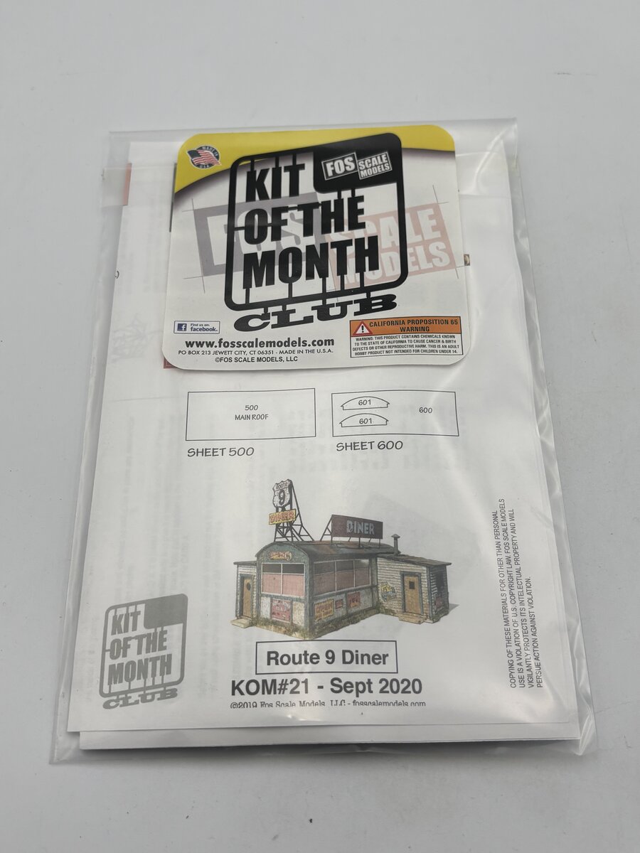 FOS Scale Limited 21 HO Route 9 Diner Build Kit