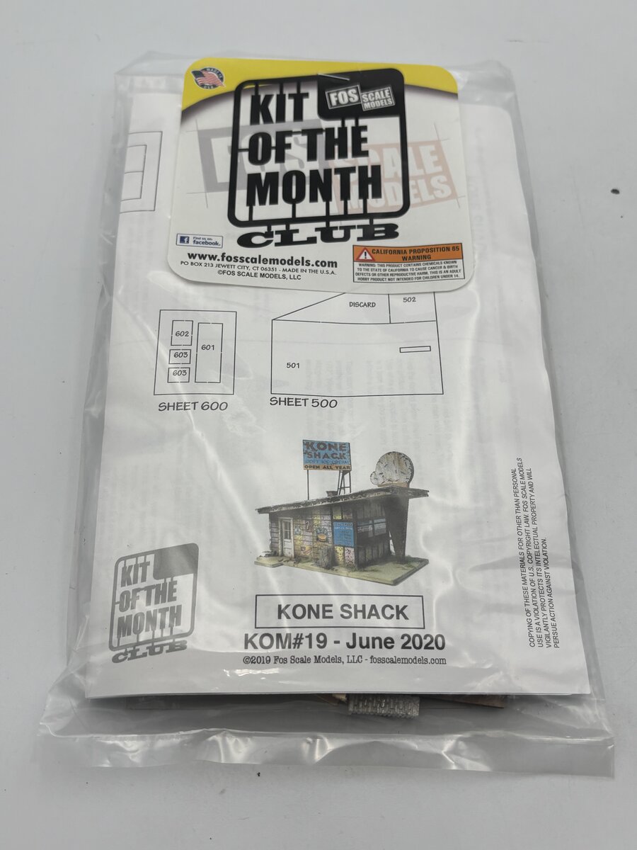 FOS Scale Limited 19 HO Kone Shack Build Kit