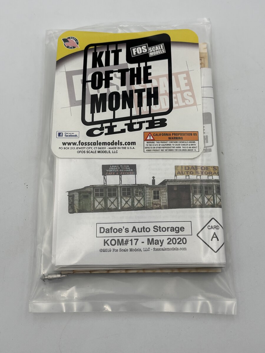 FOS Scale Limited 17 HO Dafoe's Auto Storage Build Kit