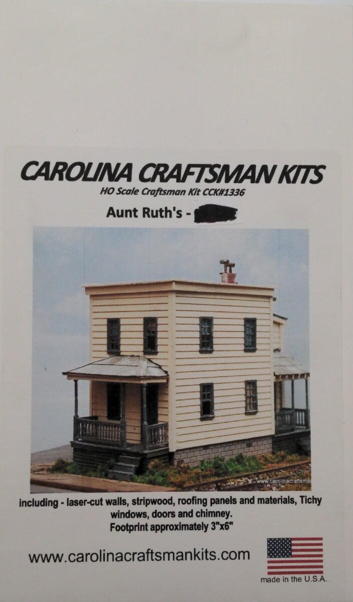 Carolina Craftsman CCK1336 HO Aunt Ruth's Building Kit