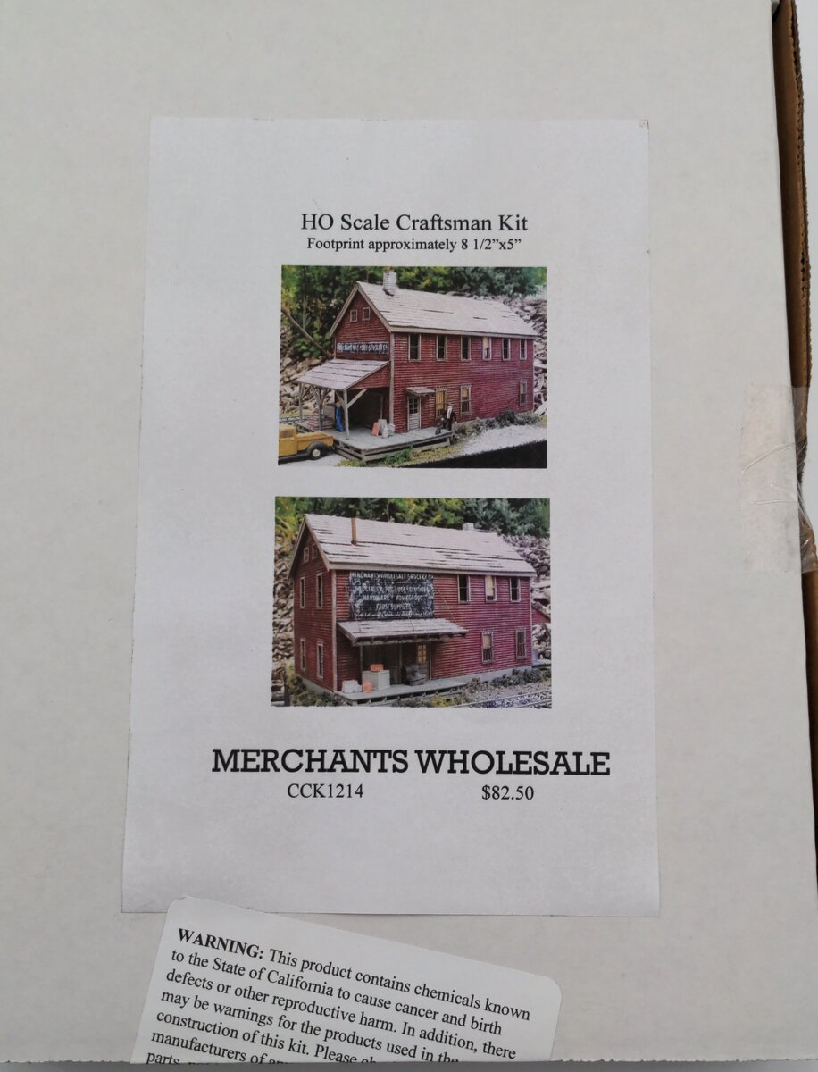 Carolina Craftsman CCK1214 HO Scale Merchants Wholesale Building Kit