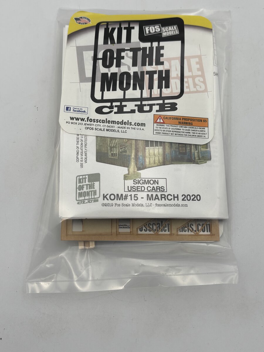 FOS Scale Limited 15 HO Sigmon Used Cars Build Kit