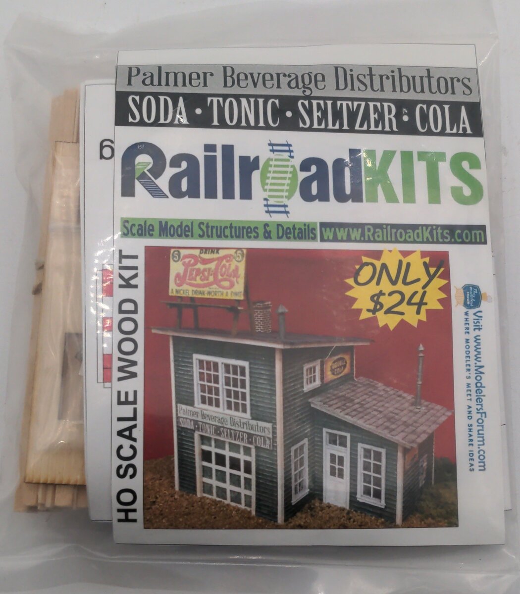 Railroad Kits HO Palmer Beverage Distributers Soda Tonic Seltzer Cola Build Kit