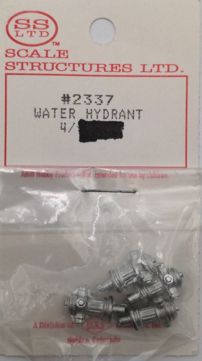 Scale Structures 2337 HO Water Hydrant (Pack of 4)