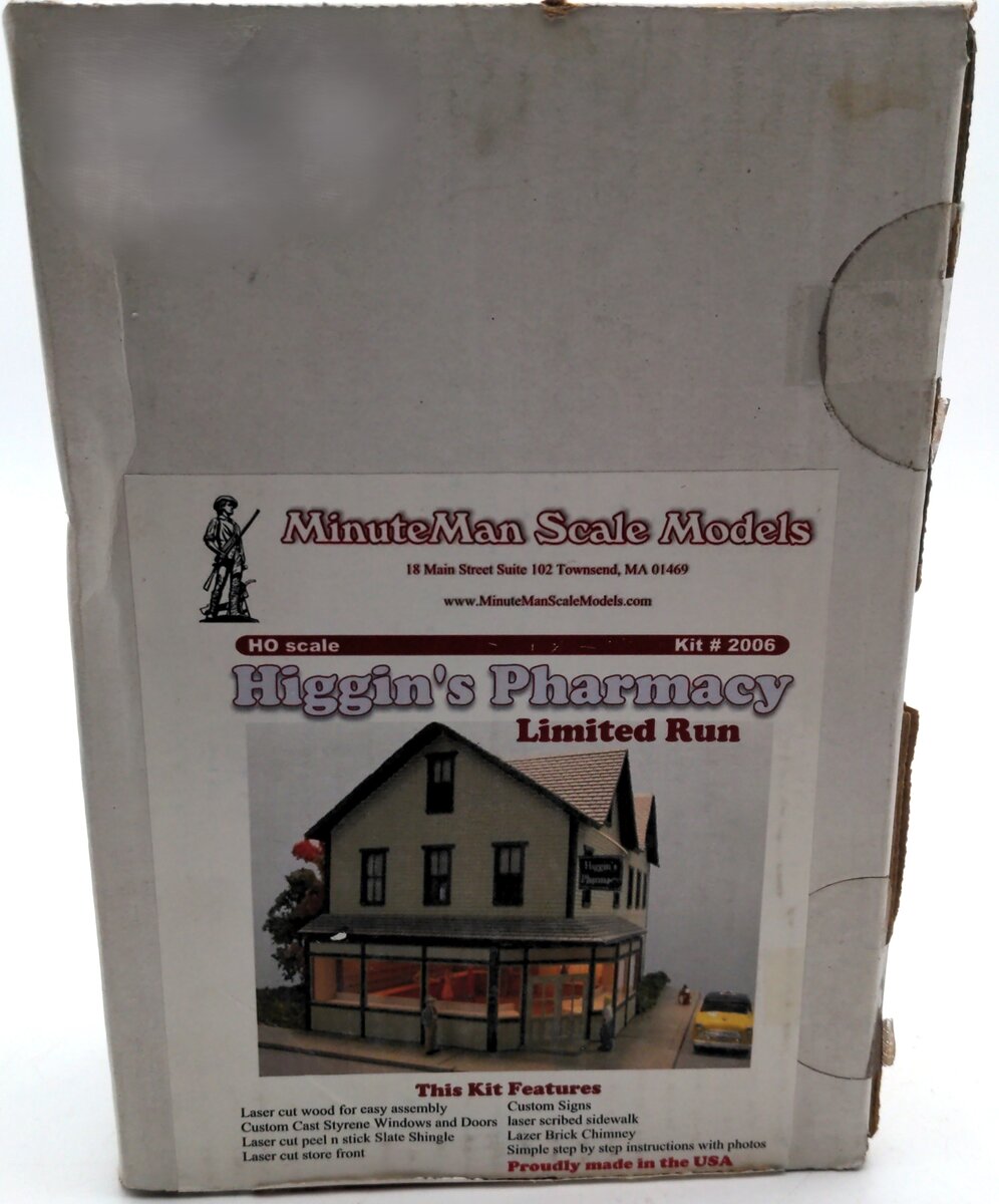 Minuteman Scale Models 2006 MinuteMan Scale Models HO 2006 Higgin's Pharmacy Kit