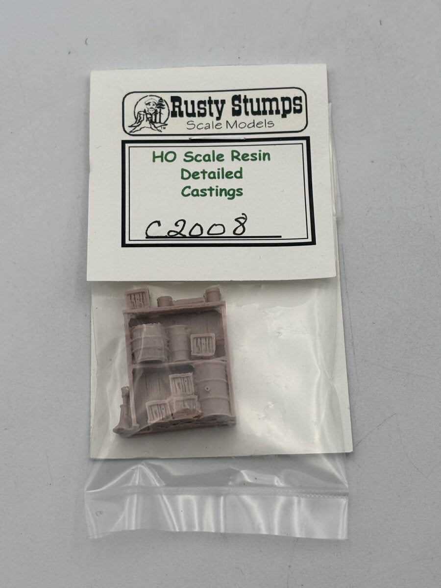 Rusty Stumps C2008 HO Supplies Shelf Resin Detailed Casting