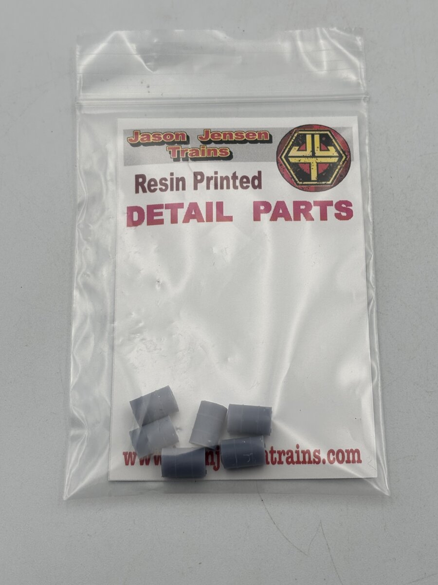 Jason Jensen Trains HO Resin Printed Detail Parts Barrels (Pack of 6)