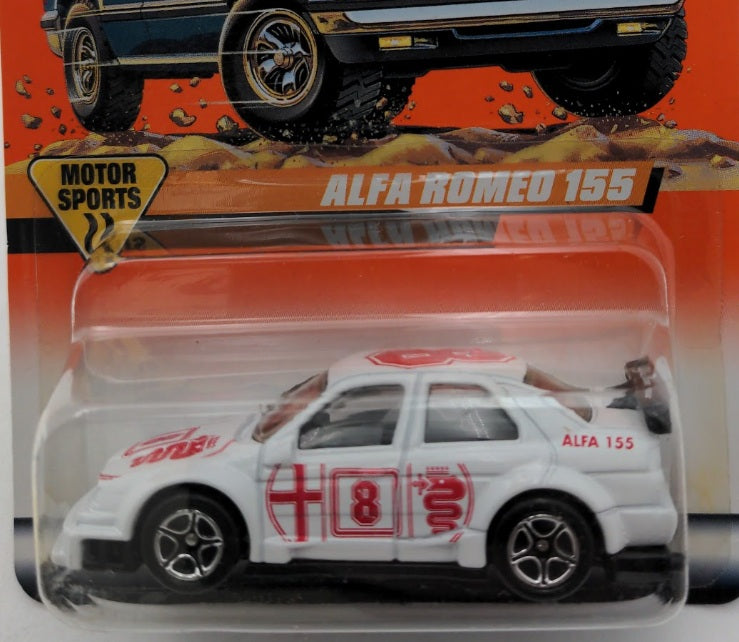 Matchbox 01762 1:64 Scale Motor Sport Superfast White Alfa Romeo 155 # 8
