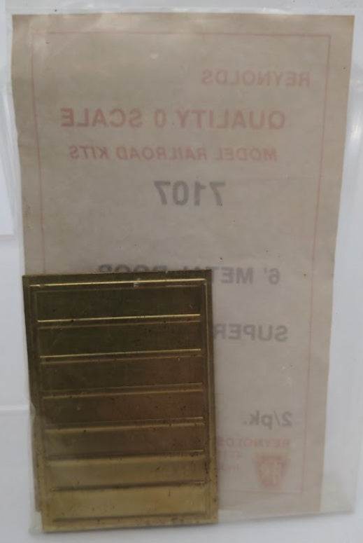 Reynolds Rail 7107 O Scale 6' Metal Door Superior Panel One Piece