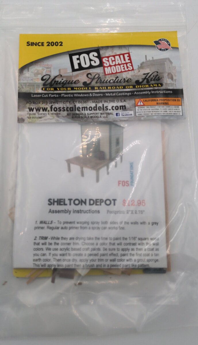 FOS HO Shelton Depot Building Kit
