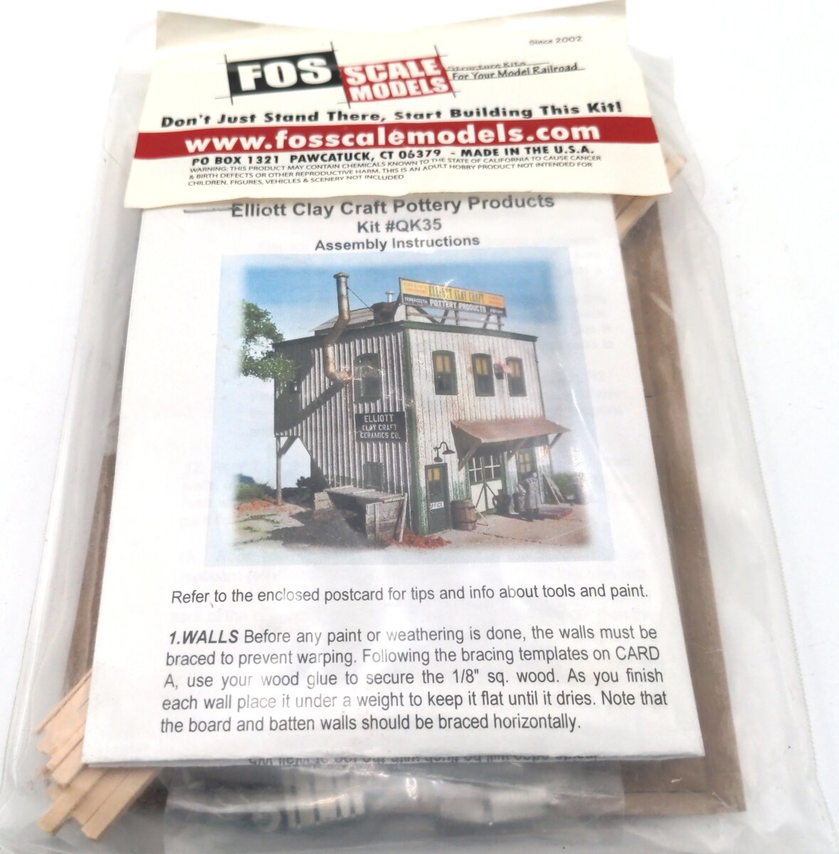 FOS QK35 HO Elliott Clay Craft Pottery Products Kit