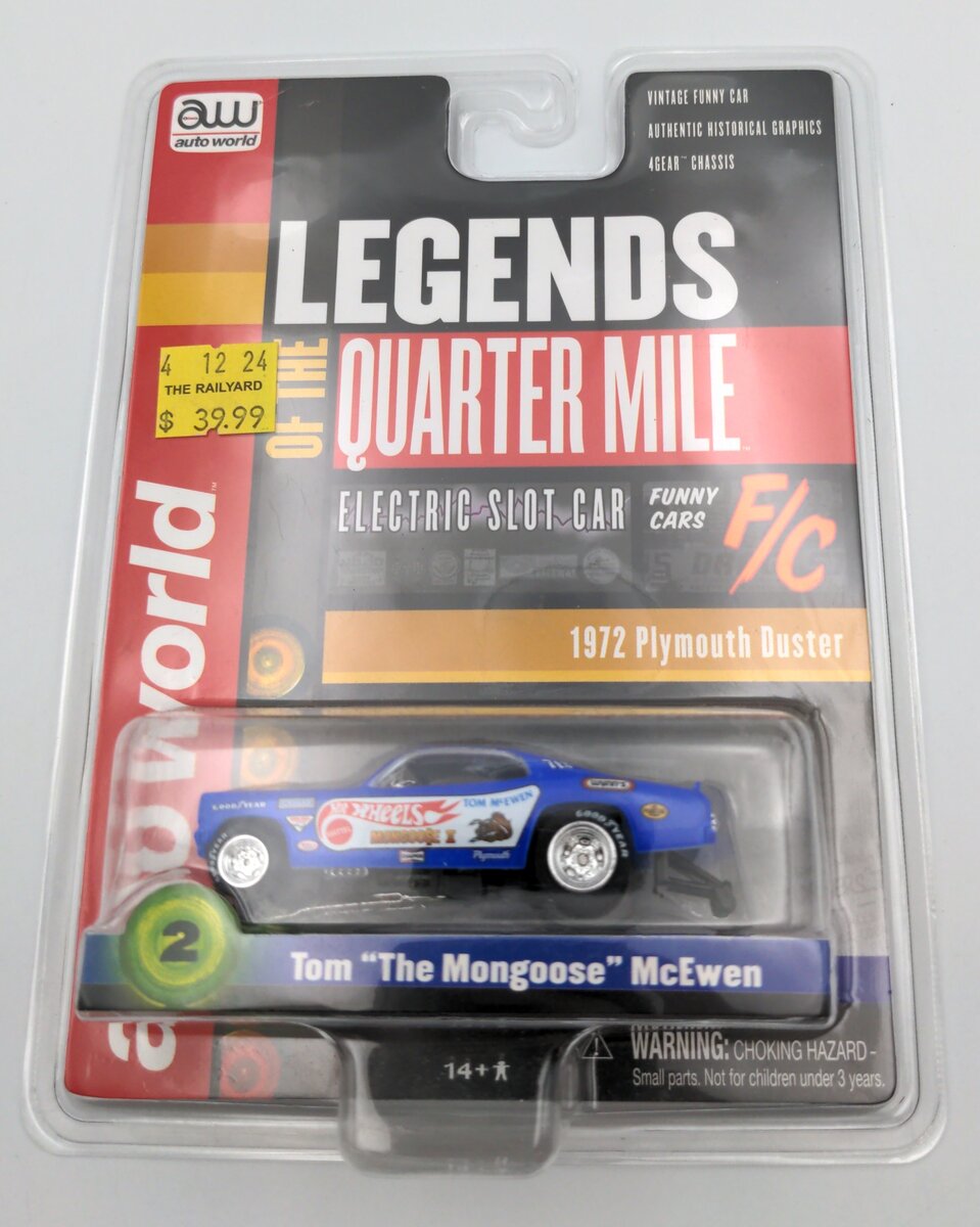 Auto World SC376/48 Tom "The Mongoose" McEwen 1972 Plymouth Duster