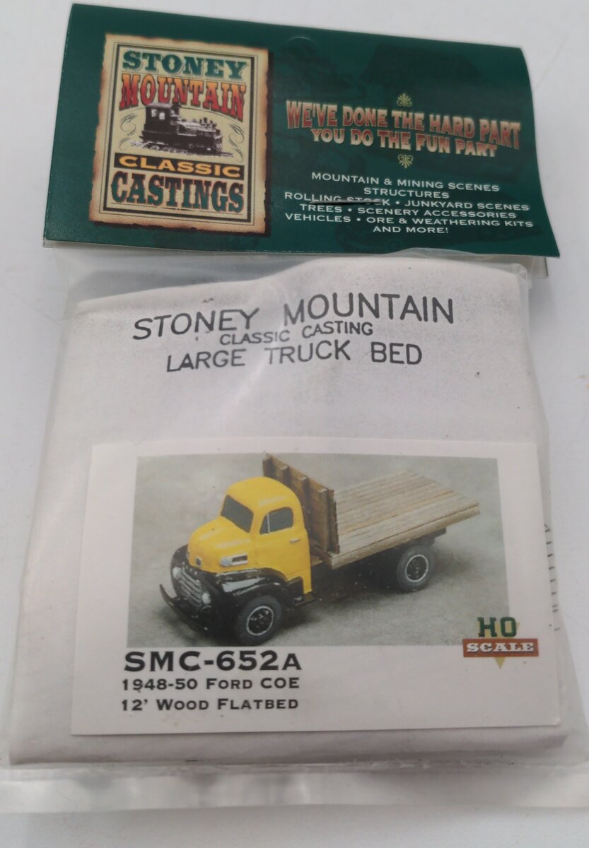Stoney Mountain SMC-652A Ho 1948-50 Ford COE 12' Wood Flatbed Kit