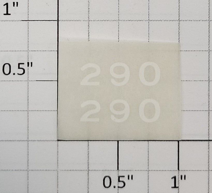 American Flyer TRS290W White Lettering Dry Transfer Decal #290 (Set of 2)