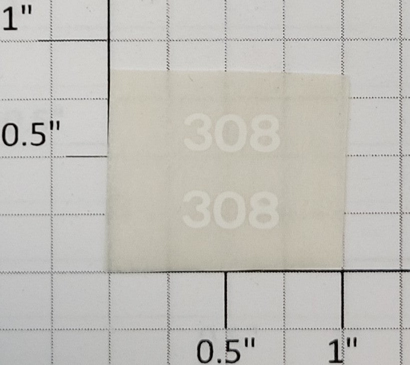 American Flyer TRS308W White Lettering Dry Transfer Decal #308 (Set of 2)