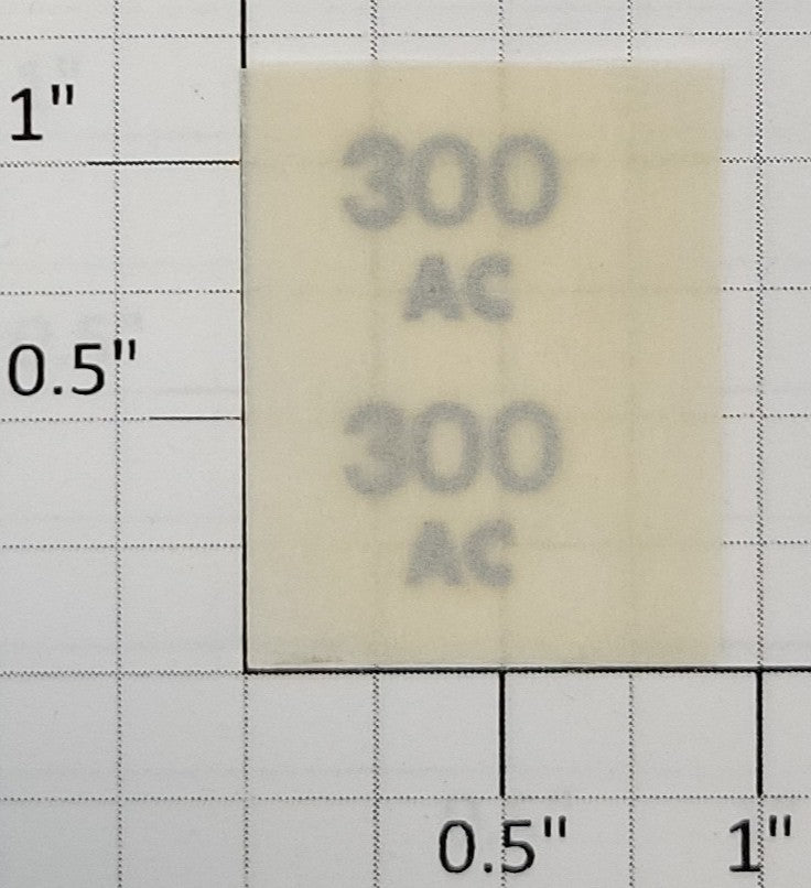 American Flyer TRS300ACS Silver Lettering Dry Transfer Decal #300 AC (Set of 2)