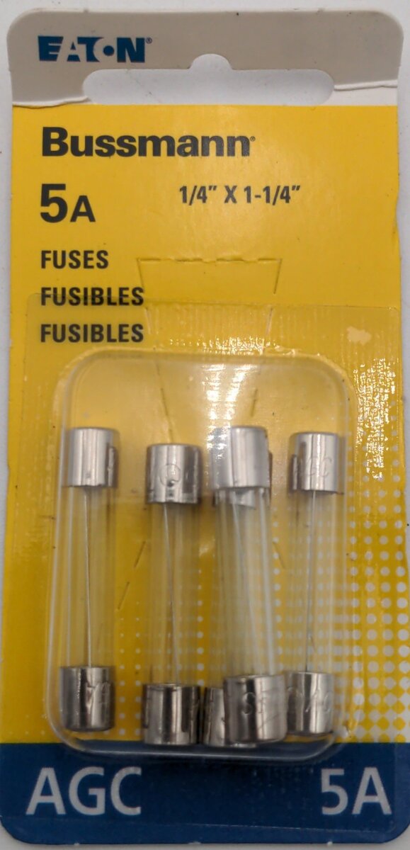 Eaton Bussman 5A AGC Fuses (Pack Of 5)