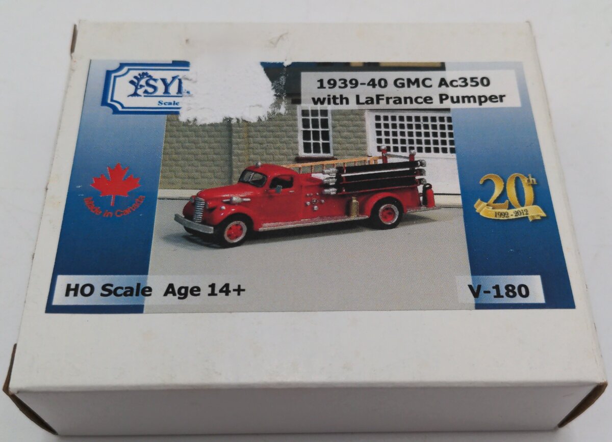 Sylvan Scale Models V-180 HO 1939-40 GMC Ac350 with LaFrance Pumper Kit