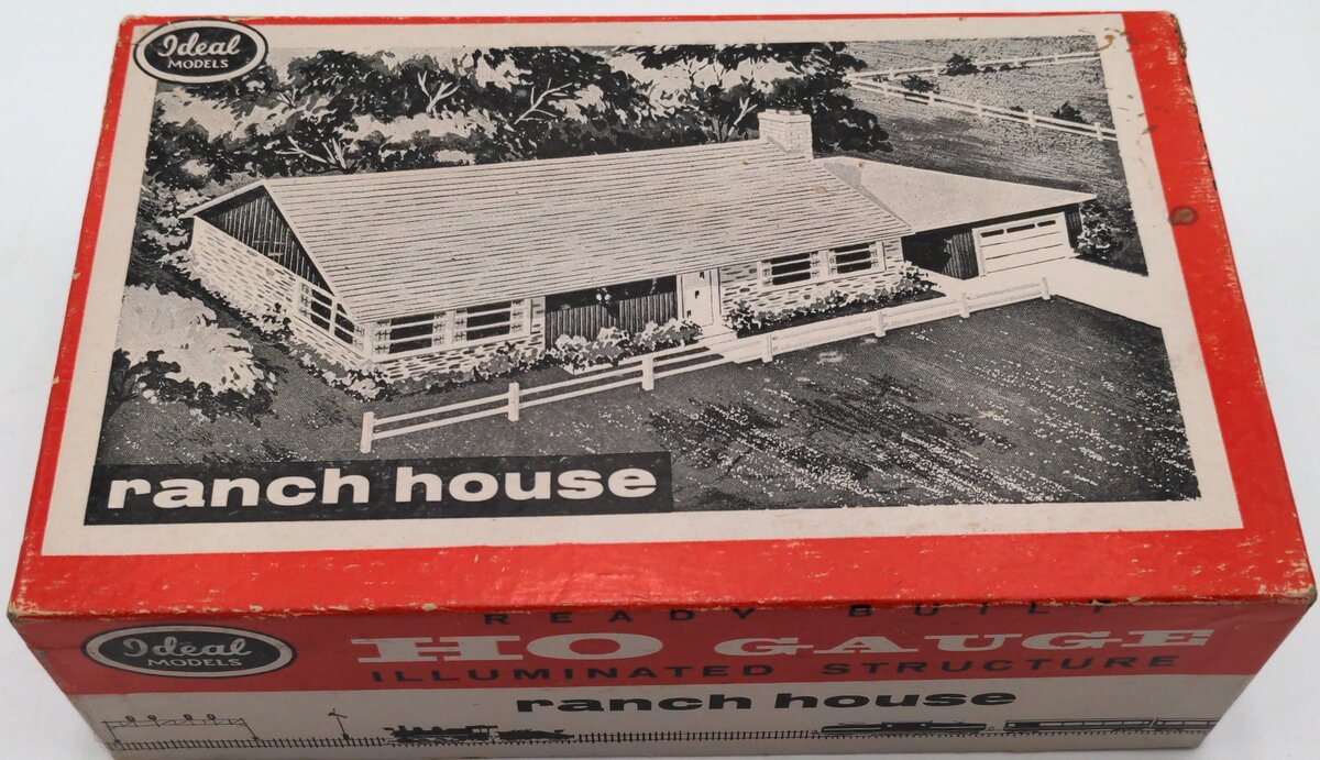 Ideal Models B-251 HO Ready Built Illuminated Structure Ranch House