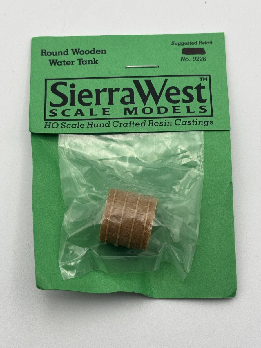 Sierra West 9226 HO Round Wooden Water Tank Resin Casting